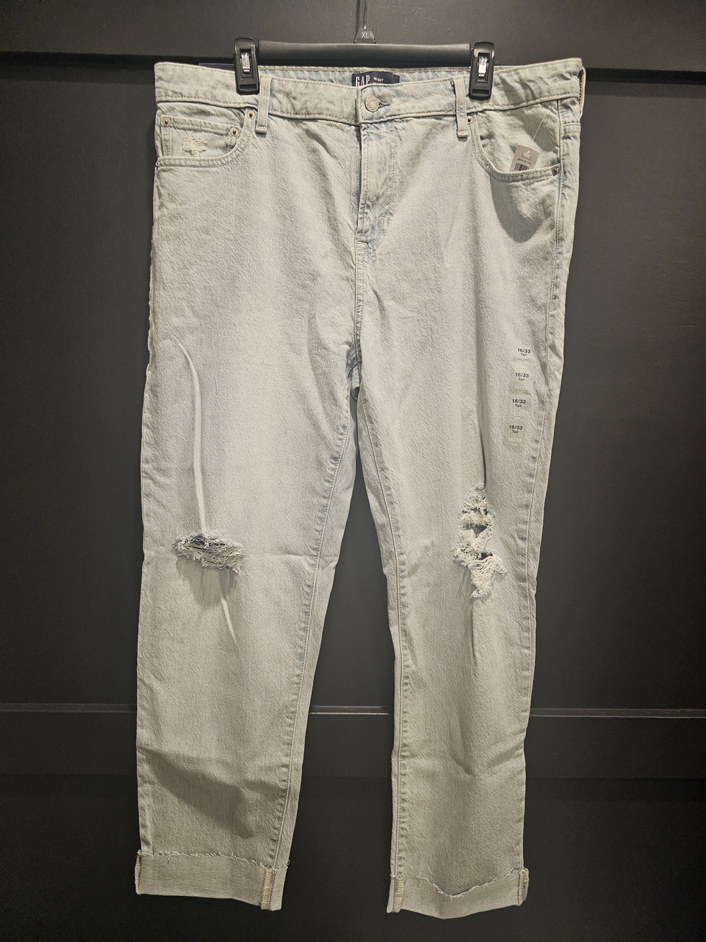 GAP Women’s Light Blue Distressed Boyfriend Jeans